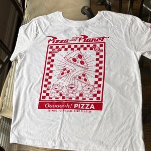 Pizza Planet White and Red Women's Short Sleeve Tee